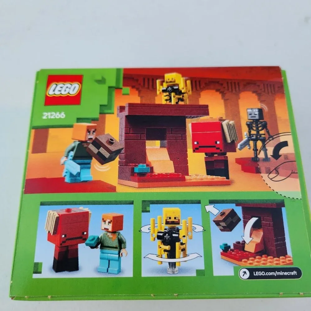 NEW 21266 LEGO Minecraft The Nether Lava Battle Toy Building Set Alex, Wither Sk